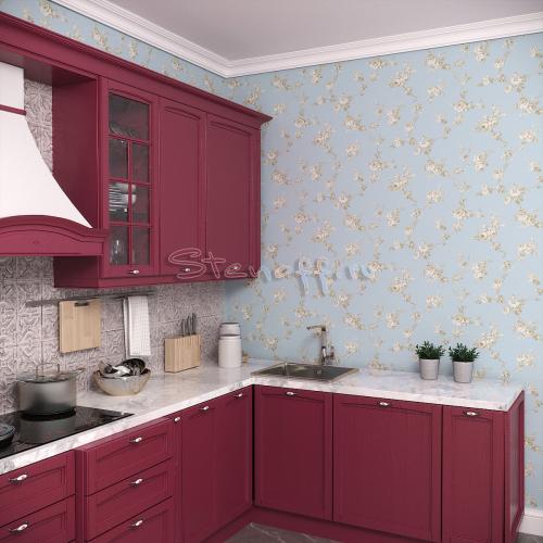 Обои для кухни под зеленый гарнитур. Красная кухня —, какие обои совместимы по цвету?