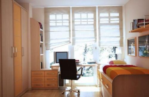 Дизайн кабинета 12 кв м. Подбор мебели для маленькой спальни