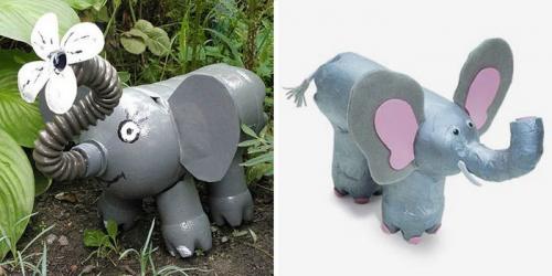 Заяц газон из пластиковой бутылки. Оригинальная пальма для дачи 12