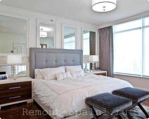 Отделка стены над кроватью в спальне. Как оформить стену над кроватью