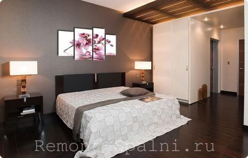 Отделка стены над кроватью в спальне. Как оформить стену над кроватью