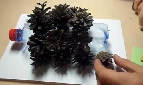 Ежик своими руками из пластиковых бутылок. Забавный ежик из пластиковой бутылки 03