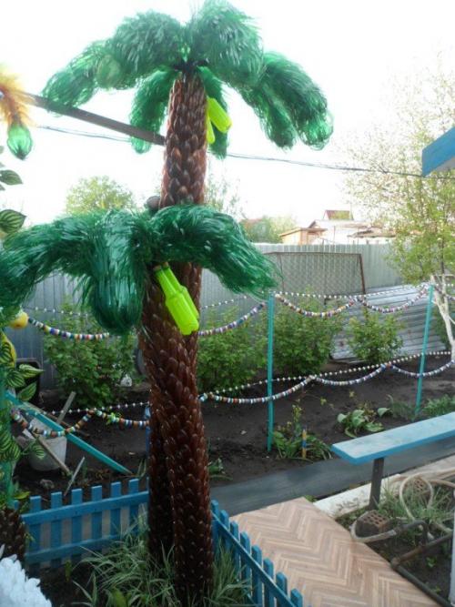 Листья для пальмы из пластиковых бутылок. Пальма из пластиковых бутылок своими руками поэтапно с фото и видео