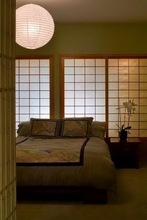 Комнаты в японском стиле. Спальная комната