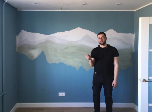 Горы на стене в детской своими руками. МАСТЕР-КЛАСС: Как быстро и недорого декорировать пустую стену