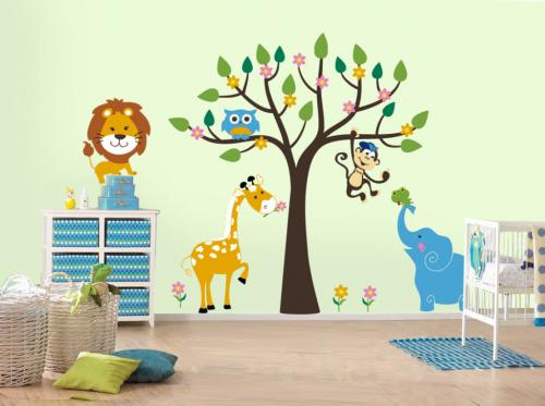 Декор стен в детской своими руками. Стены в детской комнате