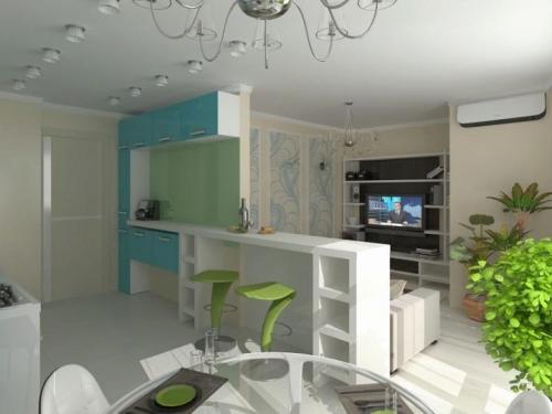 Студия зал и студия кухня. Интерьер комнаты-студии совмещенной с кухней-столовой. Эксклюзивное решение дизайна — игра со светом 07 Студия зал и студия кухня. Интерьер комнаты-студии совмещенной с кухней-столовой. Эксклюзивное решение дизайна — игра со светом 07