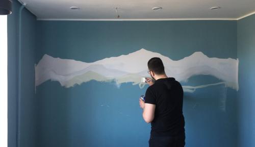 Горы на стене в детской своими руками. МАСТЕР-КЛАСС: Как быстро и недорого декорировать пустую стену