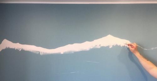 Горы на стене в детской своими руками. МАСТЕР-КЛАСС: Как быстро и недорого декорировать пустую стену