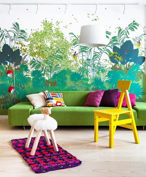 Роспись стен в детской комнате своими руками. Настенная роспись и зонирование комнаты