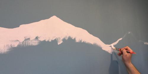 Горы на стене в детской своими руками. МАСТЕР-КЛАСС: Как быстро и недорого декорировать пустую стену