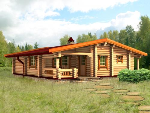 Красивые одноэтажные деревянные дома из оцилиндрованного бревна. Распространенные ошибки при проектировании