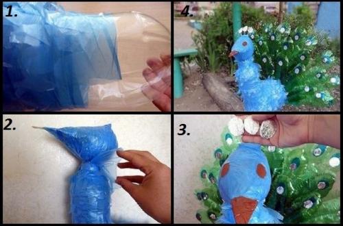 Как сделать из пластиковых бутылок попугая. Попугай из пластиковой бутылки своими руками 13