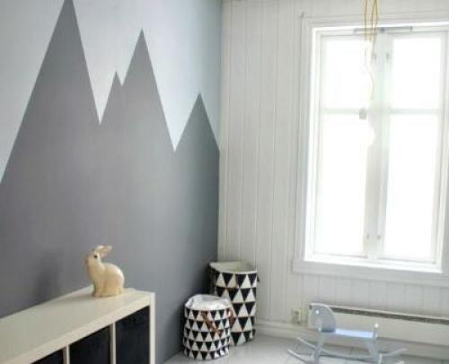 Как нарисовать горы на стене в детской. Идеи для покраски стен