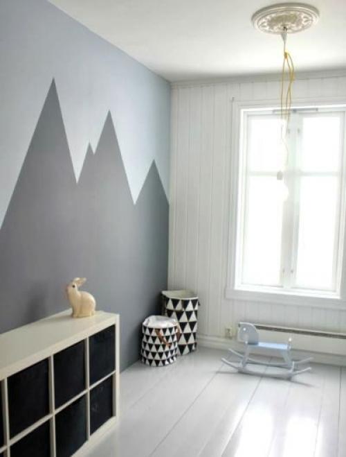 Как нарисовать горы на стене в детской. Идеи для покраски стен