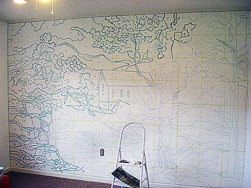 Как рисовать на стене. Некоторые особенности росписи по штукатурке 10