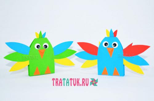 Попугай поделка из бумаги своими руками. Как сделать попугая из цветной бумаги: пошагово для детей