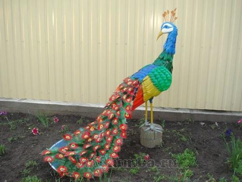 Павлин своими руками для сада. Поделка — павлин для сада дачи своими руками