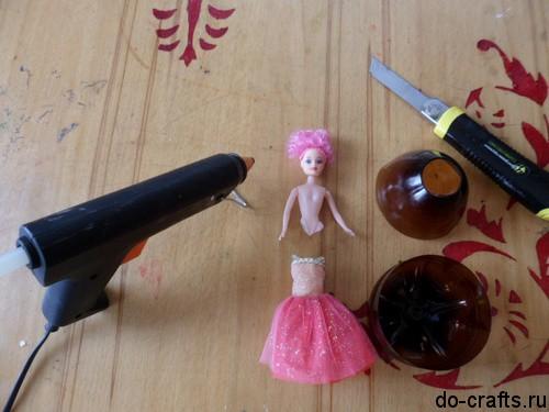 Как сделать куклу из пластиковой бутылки и пластилина. Куклы из пластиковых бутылок и ложек: