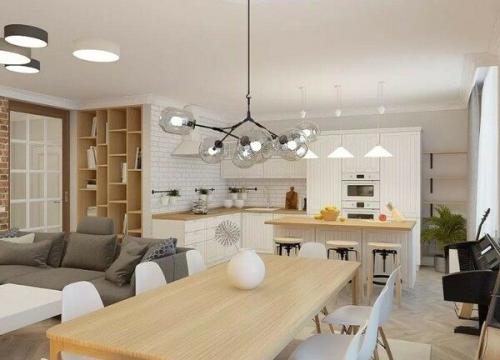 Дизайн кухня столовая гостиная в частном доме. На что обратить внимание перед началом работ
