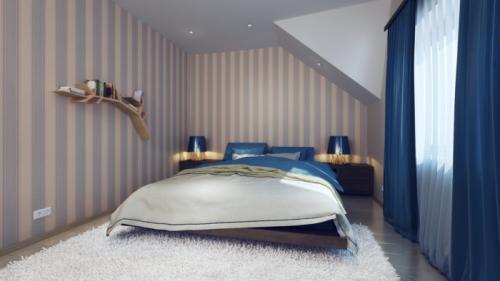 Обои для спальни. Комбинированные обои для спальни: модные тенденции