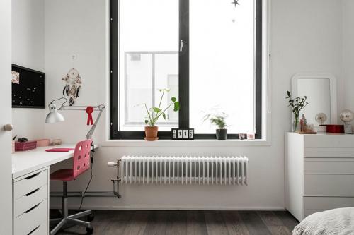 Лофт с высокими потолками и видом на озеро в здании бывшей фабрики в Стокгольме 12