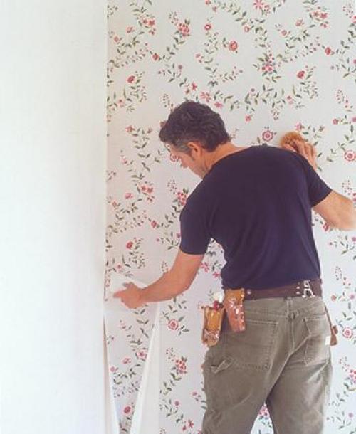 Отделка стен в зале кроме обоев. Иде.  Обои