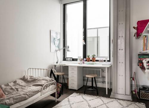 Лофт с высокими потолками и видом на озеро в здании бывшей фабрики в Стокгольме 11