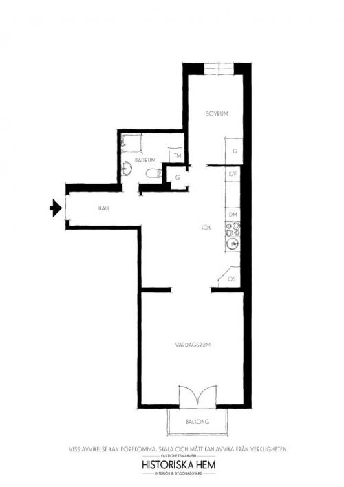 Квартира со стильным декором в стиле 20-х годов (51 кв. м) 25