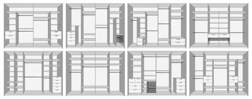 Большой шкаф гардеробная. Наполнение для разных видов шкафа