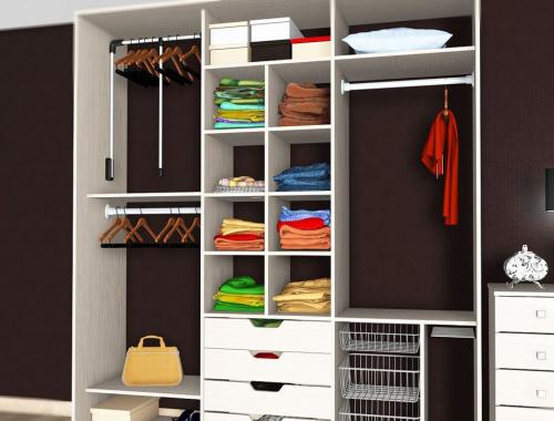 Большой шкаф гардеробная. Наполнение для разных видов шкафа