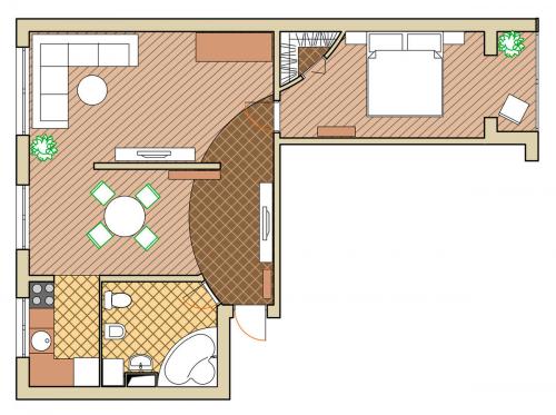 Перепланировка трехкомнатной панельной квартиры. Перепланировка трёшки-распашонки 60 м  в панельной хрущёвке: 5 схем (бесплатно)