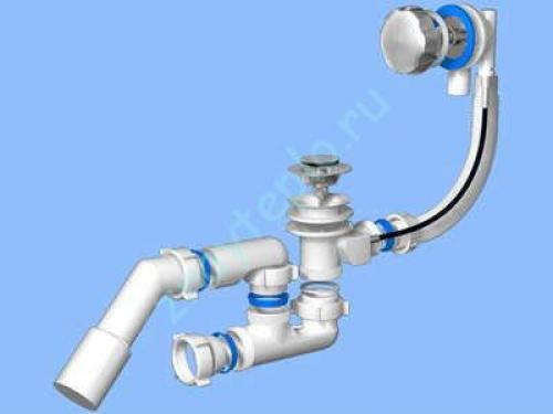 Как поменять сифон. Замена сифона ванны. 02