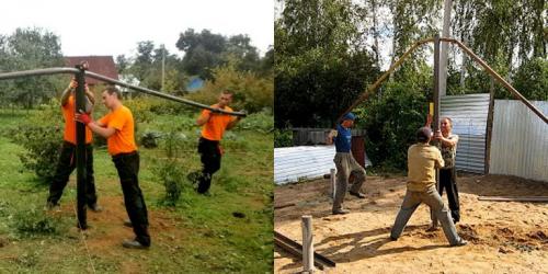 Как забить сваи вручную. Как выполняется закручивание вручную