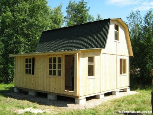 Ломаная крыша из профнастила. Выбор формы мансардной крыши