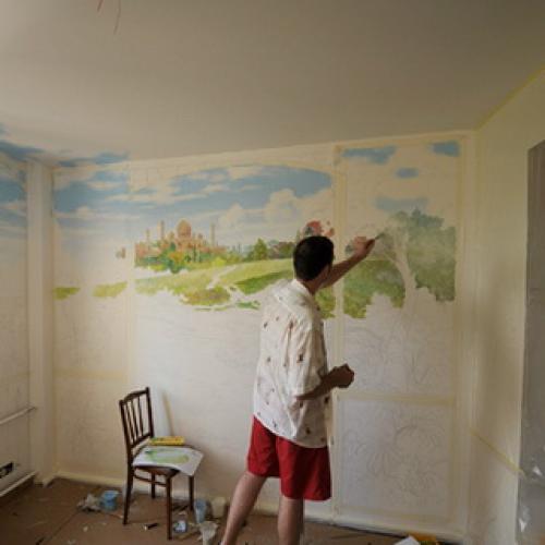Роспись на стенах в квартире своими руками. Как расписать стену в квартире своими руками (с фото) 06