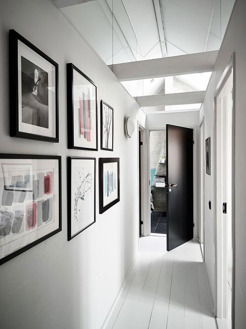 Современная мансардная квартира с мазанной стеной в Гетеборге 20