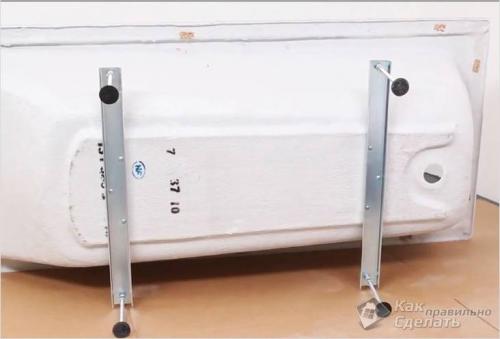 Как стальную ванну прикрепить к стене. Способы крепления ванн 01