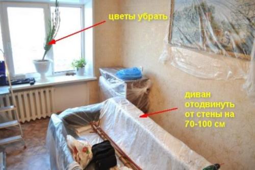 Чем смыть побелку с потолка и стен.  Рекомендации по подготовке помещения