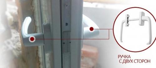 Двухсторонняя ручка на пластиковую дверь. Как поставить двухстороннюю ручку на пластиковую балконную дверь