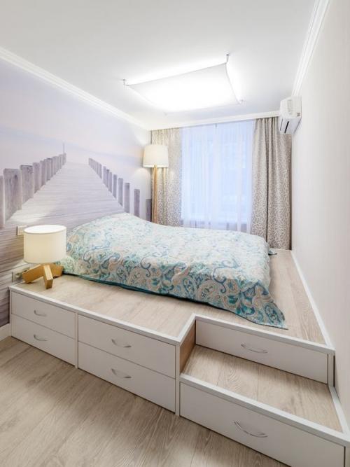 Кровать подиум в узкой комнате. Кровать подиум – обзор лучших современных моделей и особенности их дизайна (120 фото)