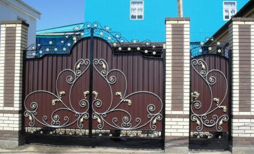 Ворота с калиткой своими руками. Ворота своими руками – 120 фото, чертежей и эскизов не сложных современных и классических вариантов ворот
