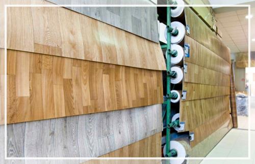 Линолеум под плитку. Линолеум с рисунком под плитку: фото в интерьере