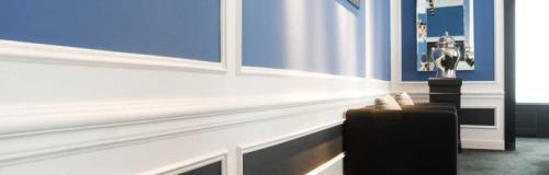 Комбинированные обои с молдингом. Как клеить молдинги на стену с обоями