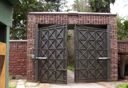 Ворота с калиткой своими руками. Ворота своими руками – 120 фото, чертежей и эскизов не сложных современных и классических вариантов ворот