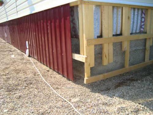 Утепление цоколя металлопрофилем. Изготовление каркаса