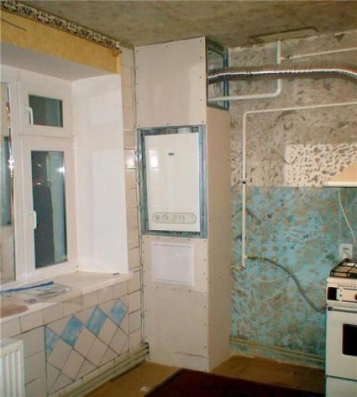 Короб из гипсокартона для труб. Маскировка труб