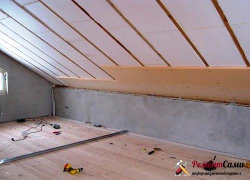 Утепление чердака частного дома пенопластом. Утепление с помощью пенопласта
