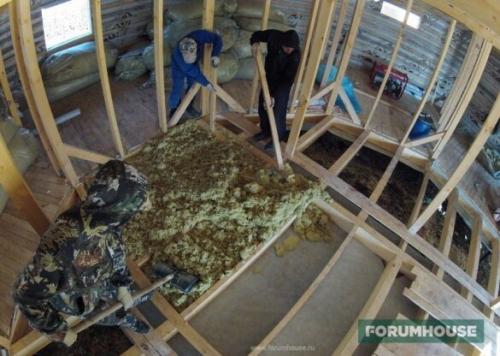 Утепление пола чердака каменной ватой. Утепление дома насыпным базальтовым утеплителем в виде крошки