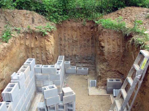 Наземный погреб из пеноблоков. Строительство погреба своими руками (пошагово)